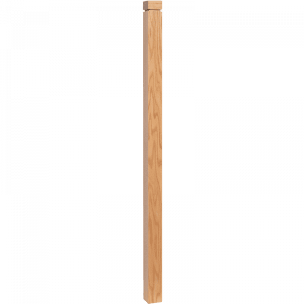Notched Top Blank Newel Post With Eased Top Edges