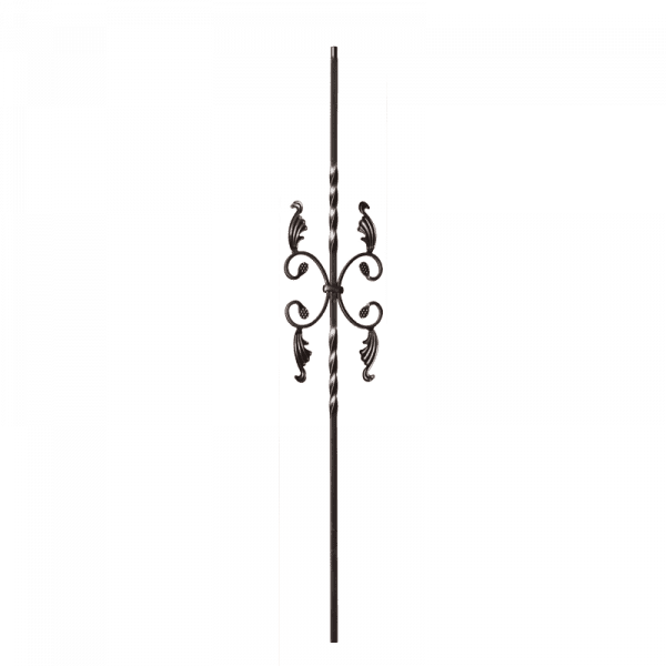 9005TB Double twist with leaves Iron balusters 1/2" bar
