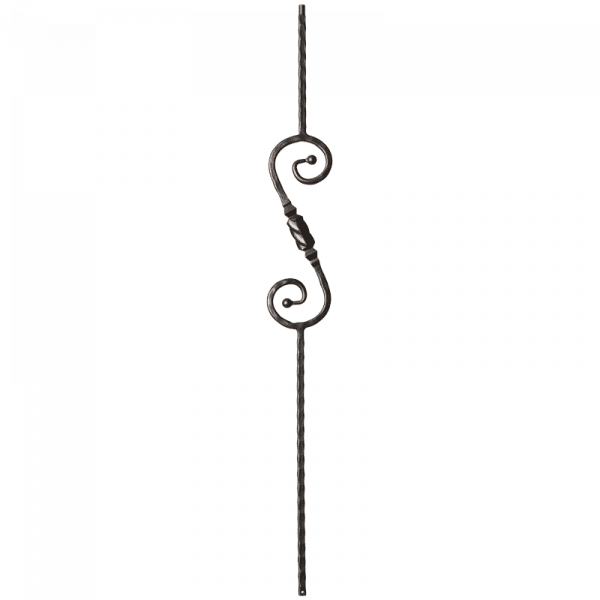9047HF Scroll hammered Face Iron balusters 9/16"