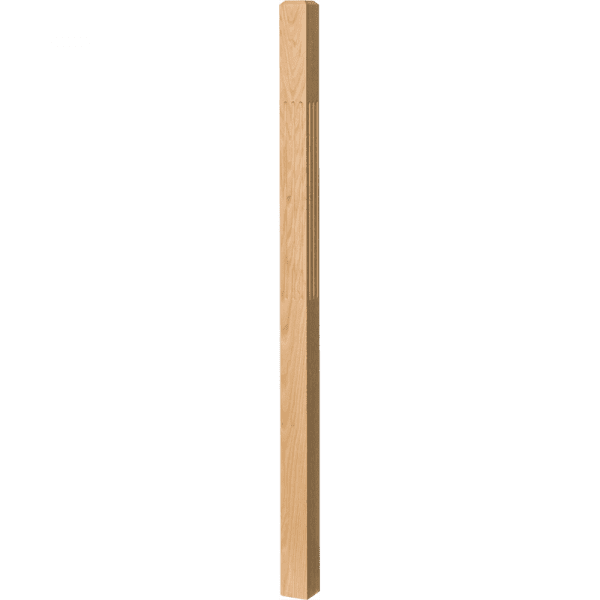 F-4000 Chamfered Top Fluted blank Newel Post
