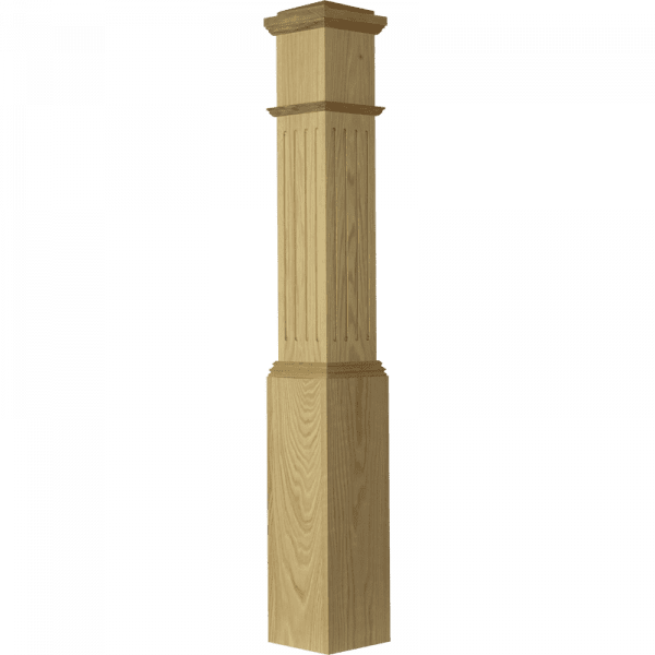 4092 Fluted box newel post 7 1/2" x 55"