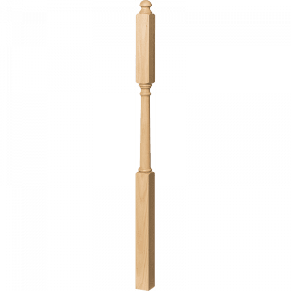 4046B Colonial Style 3" intermediate landing Newel Post