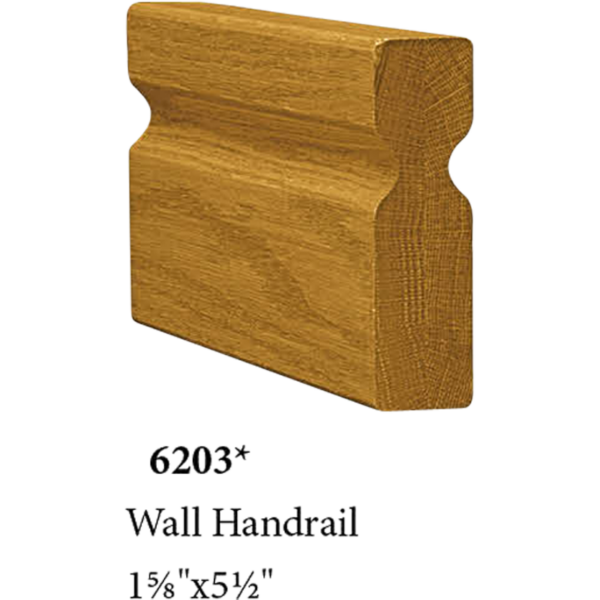 6203 series classic style wallrail