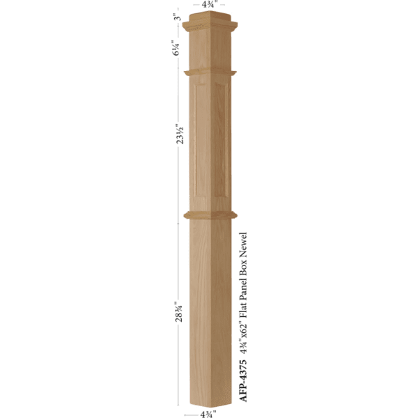 4375 box newel post 4 3/4" x 62"
