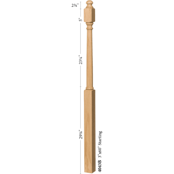 4043B Colonial Style 3" Newel Post