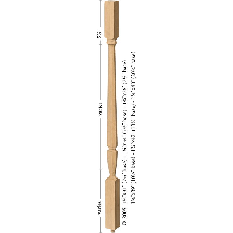 Home / Balusters / Wood Balusters / 2005 Block Top Bunker Hill Series ...