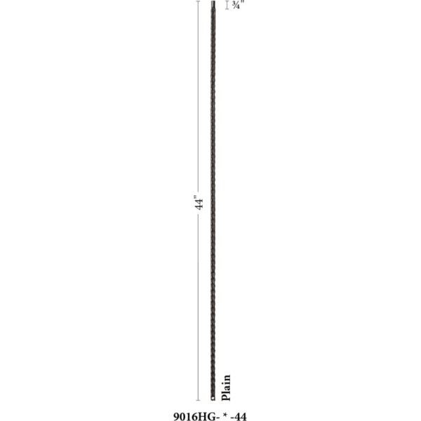 9016HG Plain hammer bar Iron balusters 9/16"