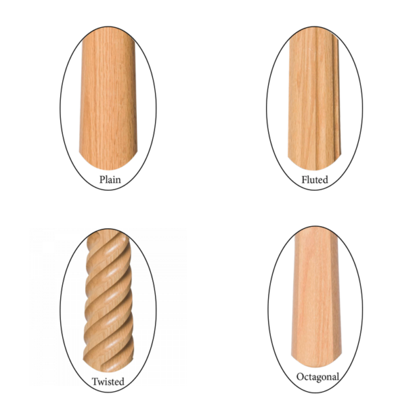 1234 Pin Top Bunker hill Series Elegant Rise Baluster